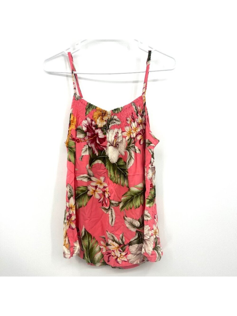Aloha Hut Hawaii Floral Print Tank Top Women's Large